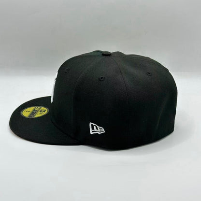Black Red New York Yankees 1999 World Series Fitted Hat Cap - view 3