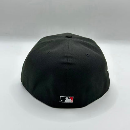 Black Red New York Yankees 1999 World Series Fitted Hat Cap - view 4