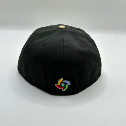 Black Brown Mexico Flag Fitted Hat Fitted Cap - view 3