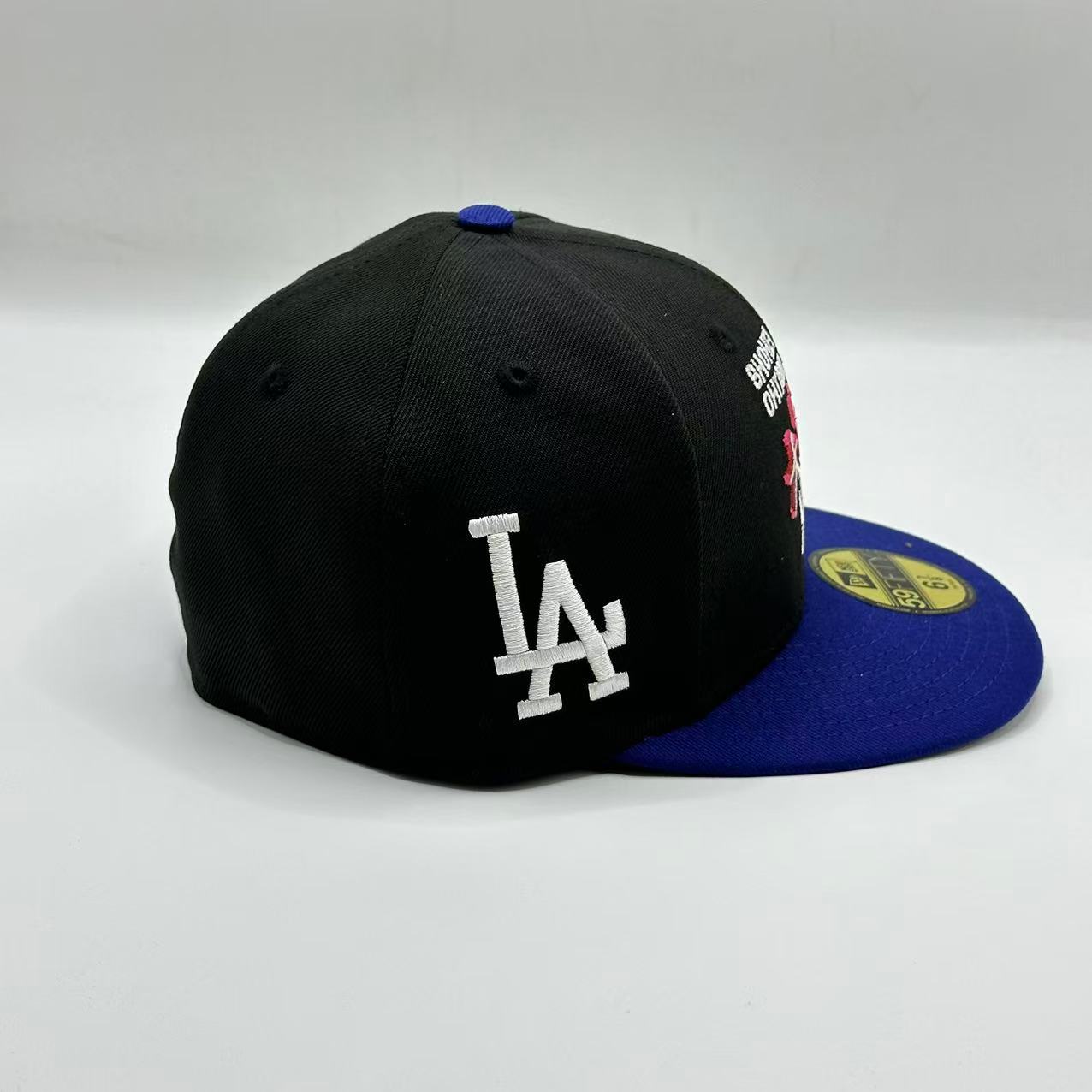 Black Blue Los Angeles Dodgers Fitted Cap - view 4