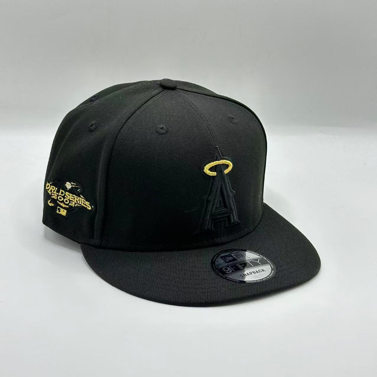 Black Los Angeles Angels 2002 World Series Snapback