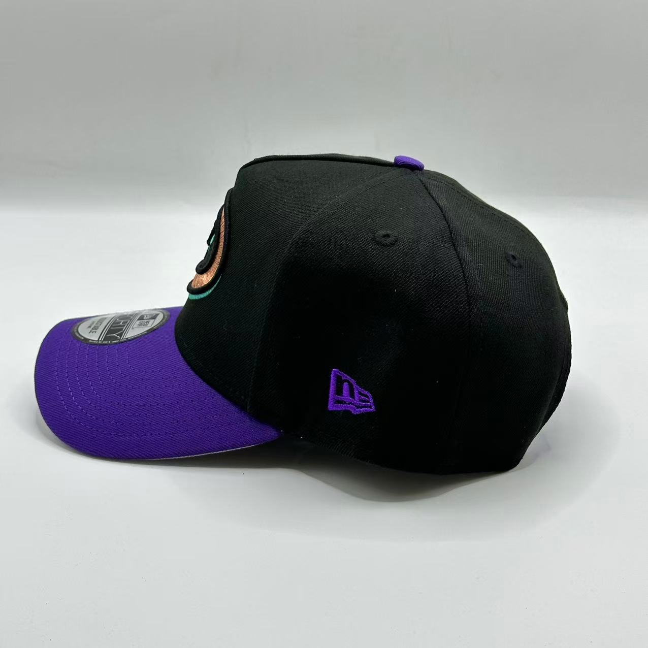 Black Purple Arizona Diamond Bucks 1998 Inaugural Season SP A Frame Snapback - view 2