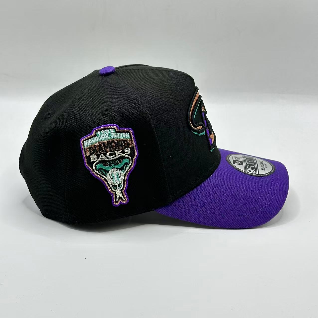 Black Purple Arizona Diamond Bucks 1998 Inaugural Season SP A Frame Snapback - view 4