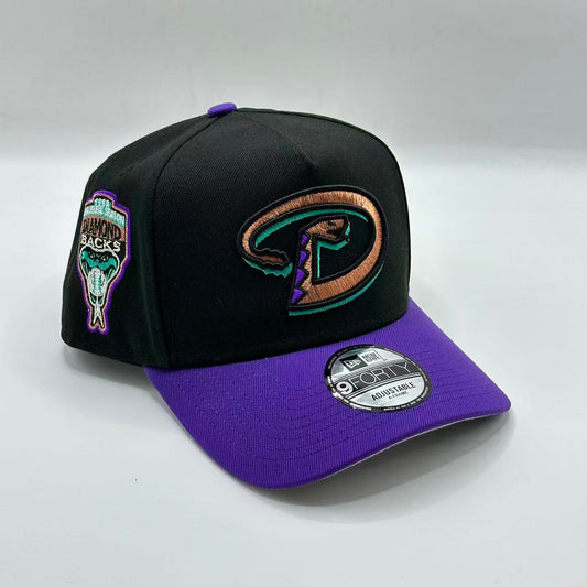 Black Purple Arizona Diamond Bucks 1998 Inaugural Season SP A Frame Snapback