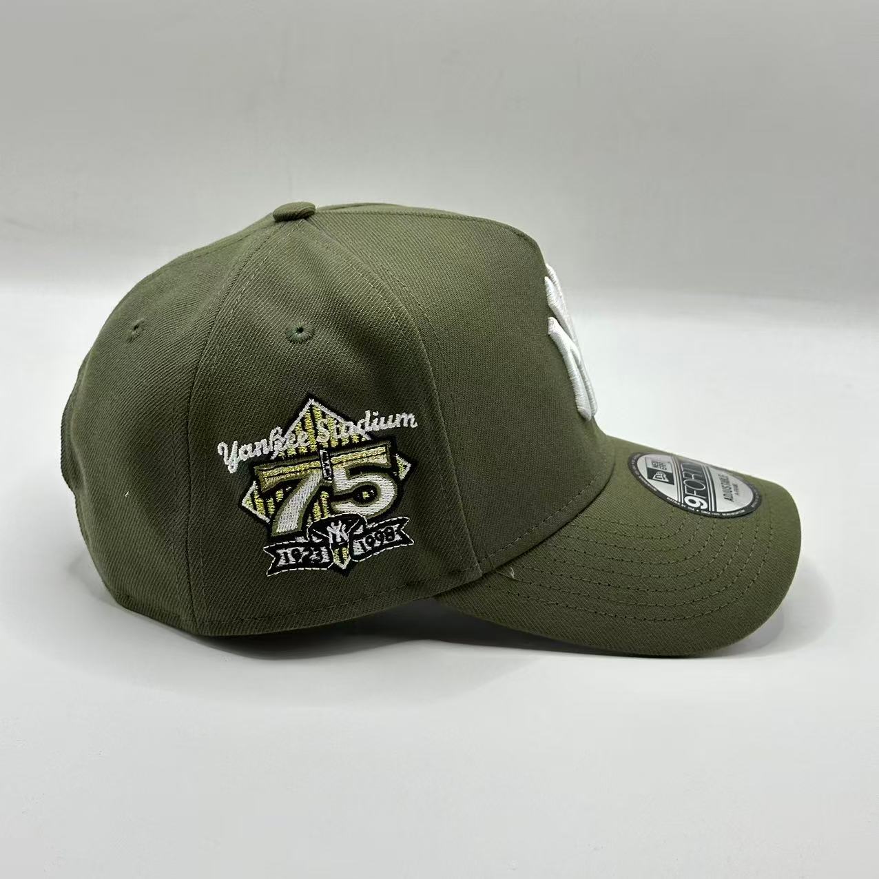 Olive Green New York Yankees 75TH Anniversary SP A Frame Snapback - view 4