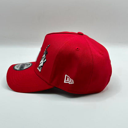 Red New York Yankees Statue of Liberty 1999 World Series SP A Frame Snapback - view 3
