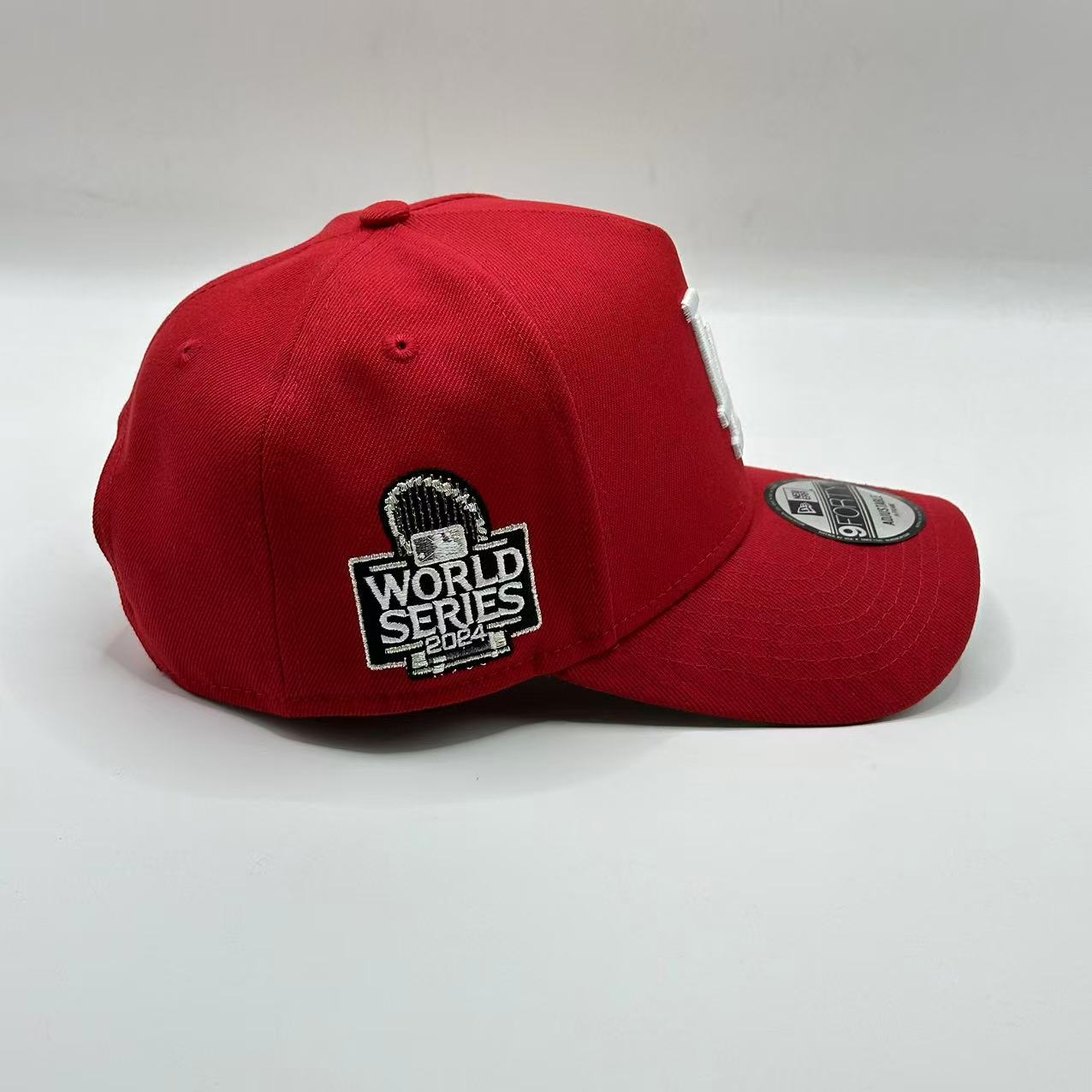 Red Los Angeles Dodgers 2024 World Series SP A Frame Snapback - view 4