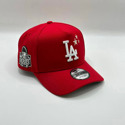 Red Los Angeles Dodgers 2024 World Series SP A Frame Snapback