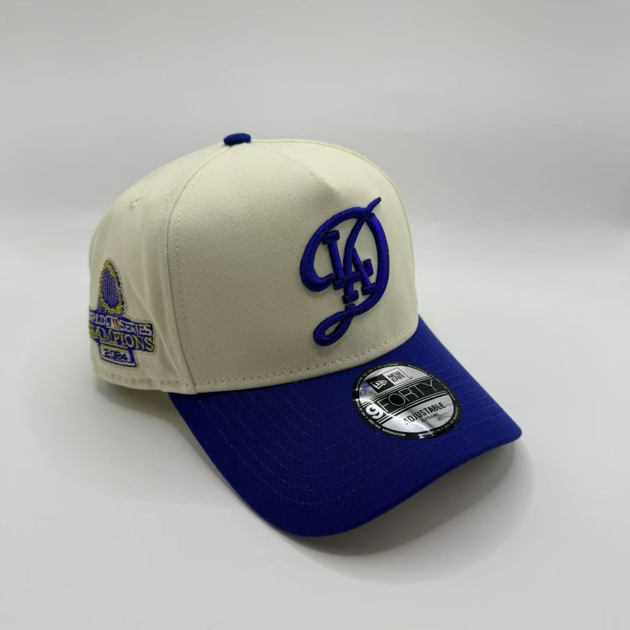 Chrome Blue LA Los Angeles Dodgers 2024 World Series Champions New Era 9Forty A Frame Snapback