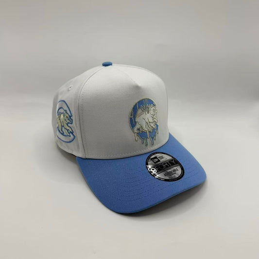 Chrome Blue Chicago Cubs Bear A Frame Snapback