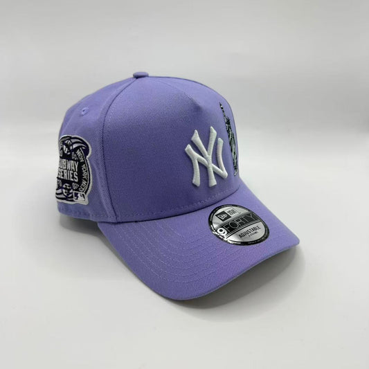 Light Purple New York NY Yankees Subway Series A Frame Snapback