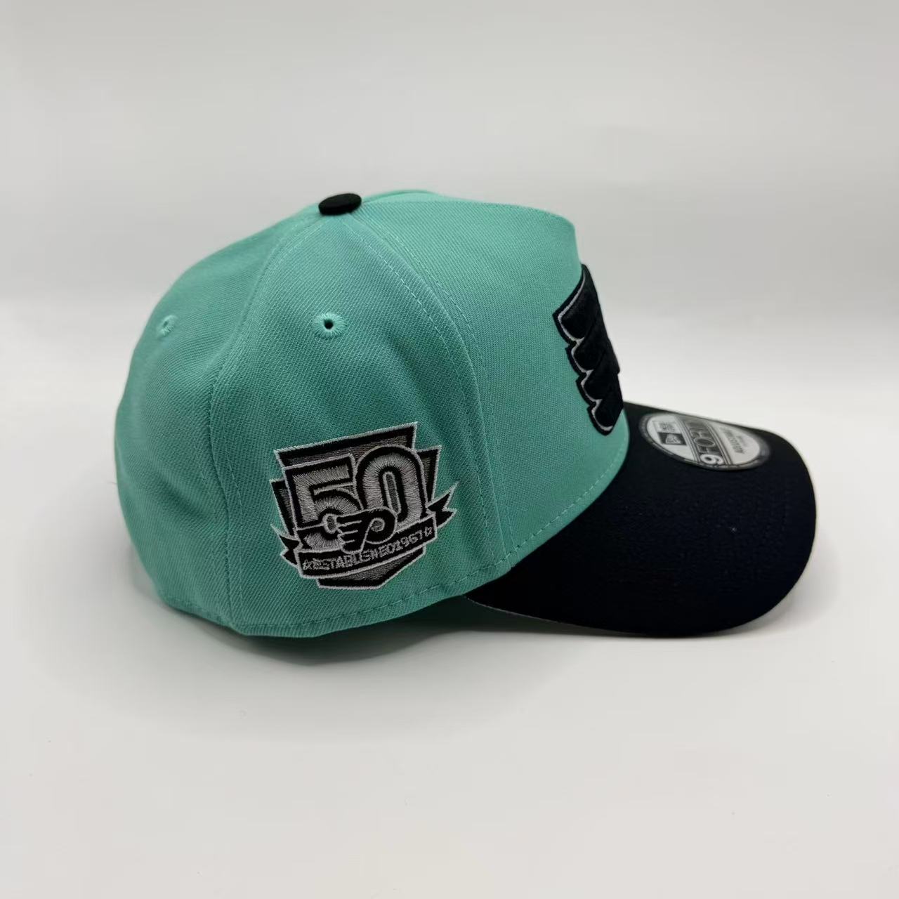 Teal Philadelphia Flyers 50th Anniversary New Era 9Forty A Frame Snapback - view 2