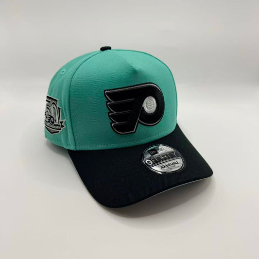 Teal Philadelphia Flyers 50th Anniversary New Era 9Forty A Frame Snapback