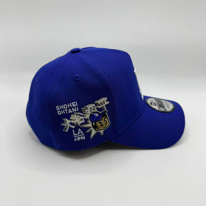 Royal Blue LA Los Angeles Dodgers Shohei Ohtani LA JPN New Era 9Forty A Frame Snapback