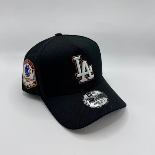 Black Los Angeles LA Dodgers 1984 Olympic Stadium A Frame Snapback Hat