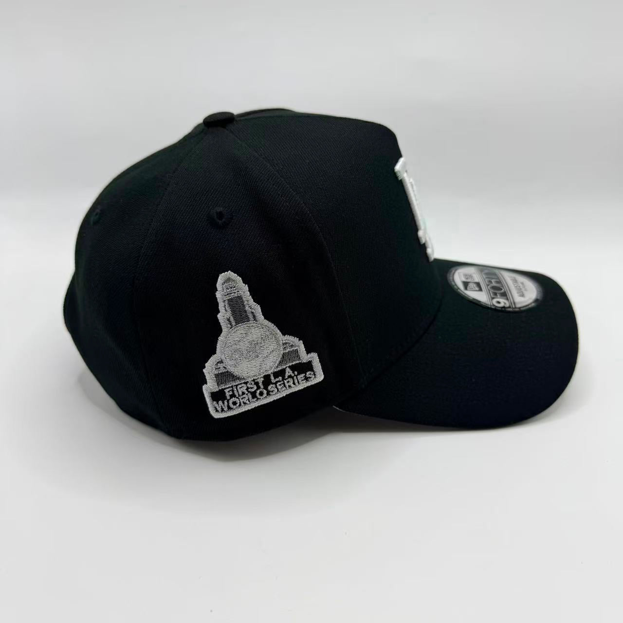 Black Los Angeles LA Dodgers First LA World Series A Frame Snapback Hat - view 2