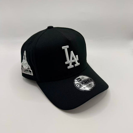 Black Los Angeles LA Dodgers First LA World Series New Era 9Forty A Frame Snapback Hat