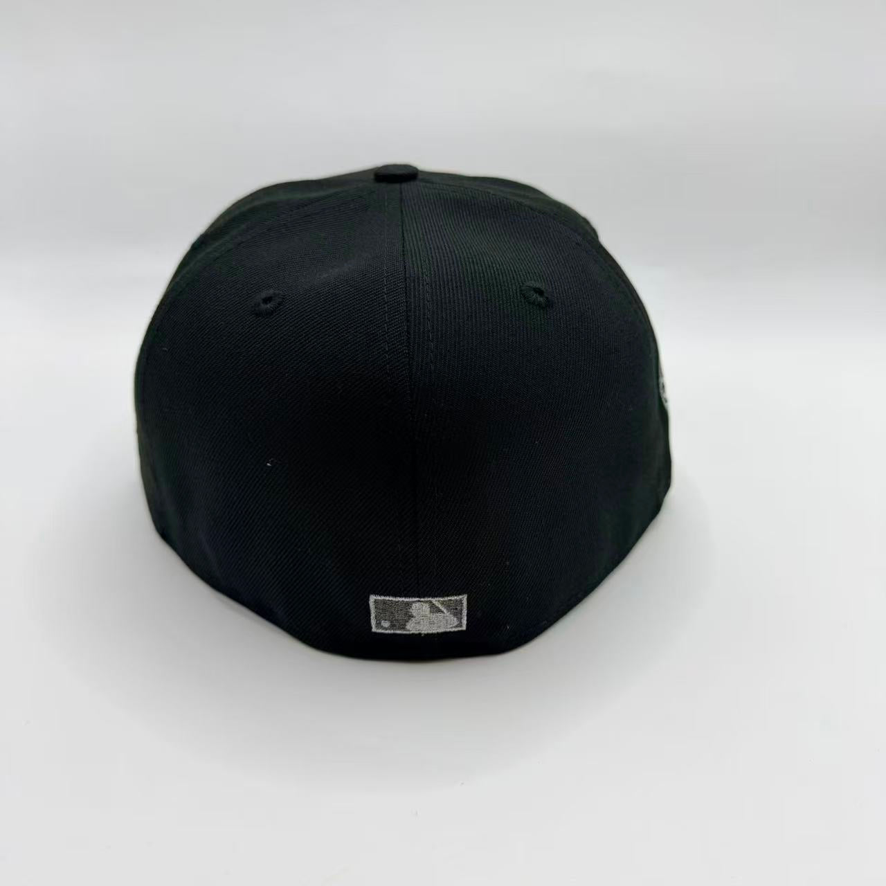 Black Metallic New York NY Yankees 1949 World Series Fitted Hat Cap - view 3