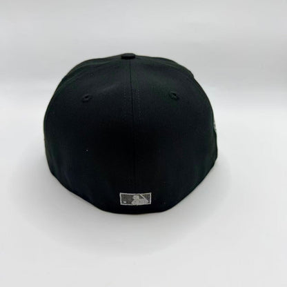Black Metallic New York NY Yankees 1949 World Series Fitted Hat Cap - view 3