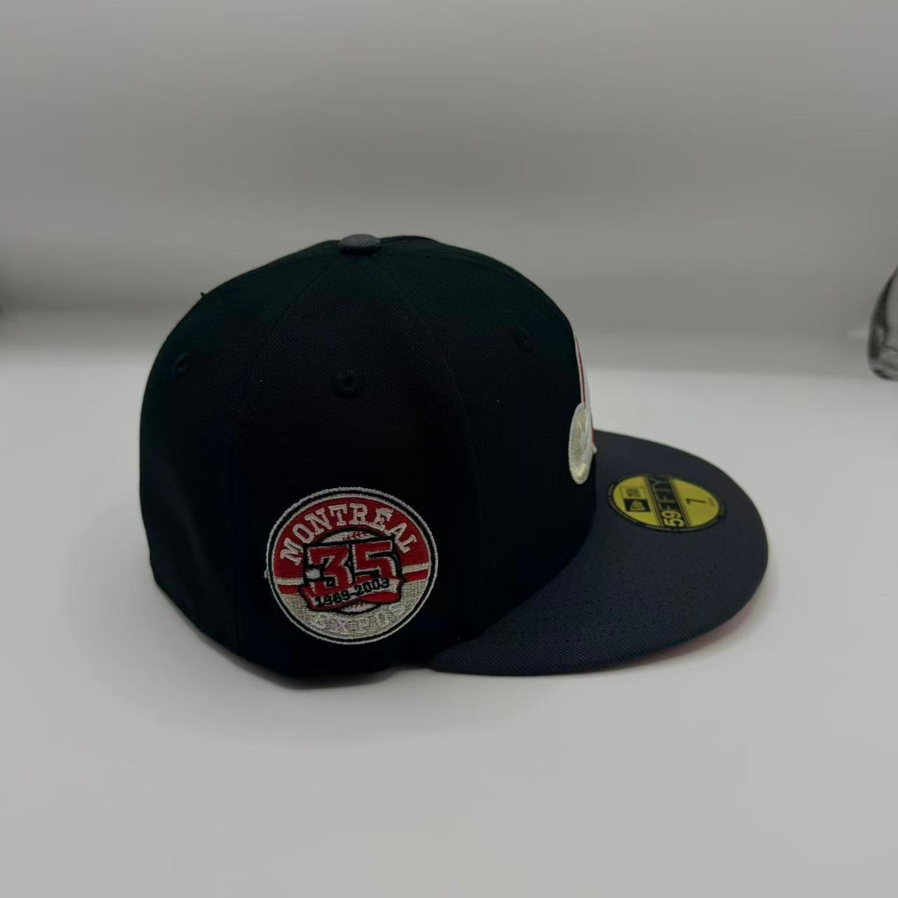Black Grey Montreal Expos 35th Anniversary New Era Fitted Hat Cap - view 2