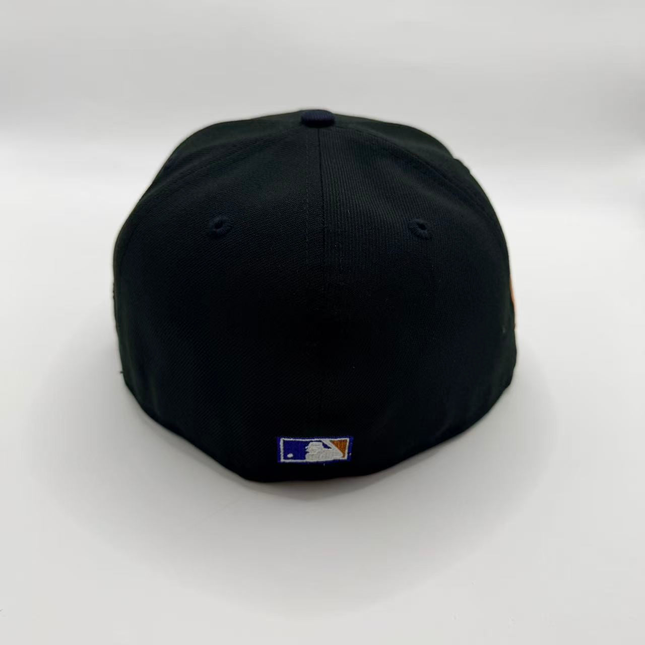 Black Navy New York Mets Shea Stadium Patch Script New Era Fitted Hat Cap - view 3