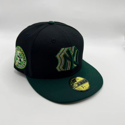 Black Green New York Yankees Cascading 1949 World Series New Era Fitted Hat Cap