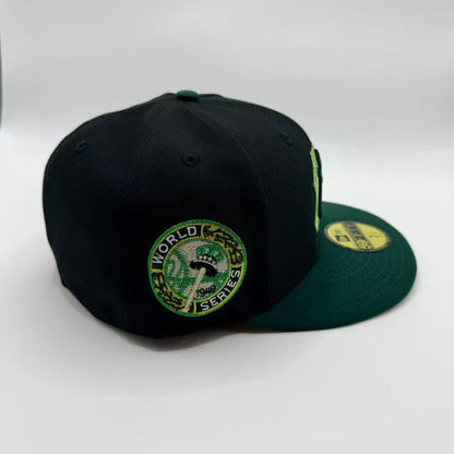Black Green New York Yankees Cascading 1949 World Series New Era Fitted Hat Cap - view 2