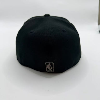 Black Metallic Chicago Bulls 6x Champions New Era Fitted Hat Cap - view 3
