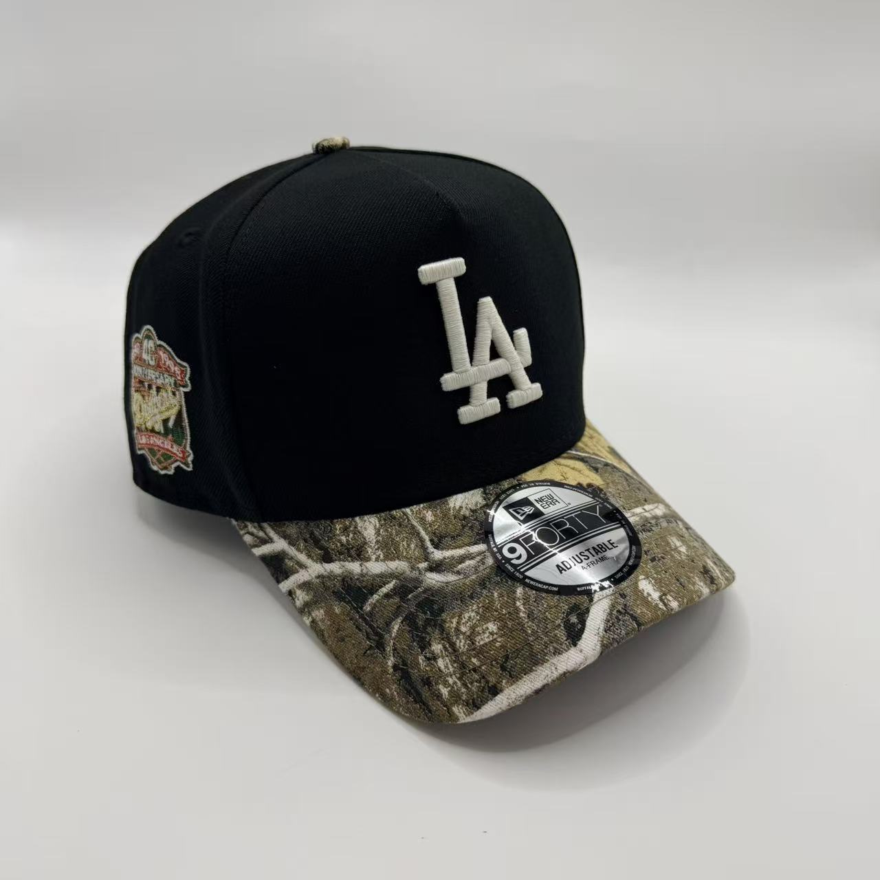 Black Realtree Camo Los Angeles LA Dodgers 40th Anniversary A Frame New Era Snapback
