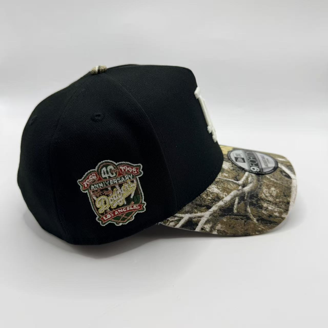Black Realtree Camo Los Angeles LA Dodgers 40th Anniversary A Frame New Era Snapback - view 2