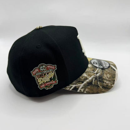 Black Realtree Camo Los Angeles LA Dodgers 40th Anniversary A Frame New Era Snapback - view 2