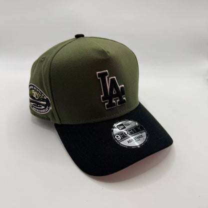 Military Green Pinky Los Angeles LA Dodgers 50th Anniversary A Frame New Era Snapback