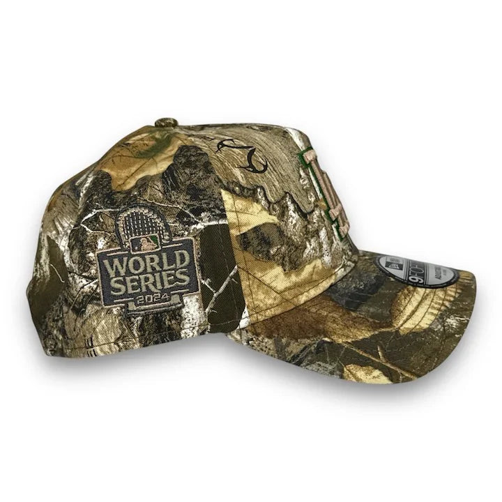 Realtree Camo Los Angeles LA Dodgers 2024 World Series A Frame Snapback - view 2