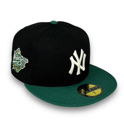Black Green New York NY Yankees 1999 World Series Fitted Hat - view 5