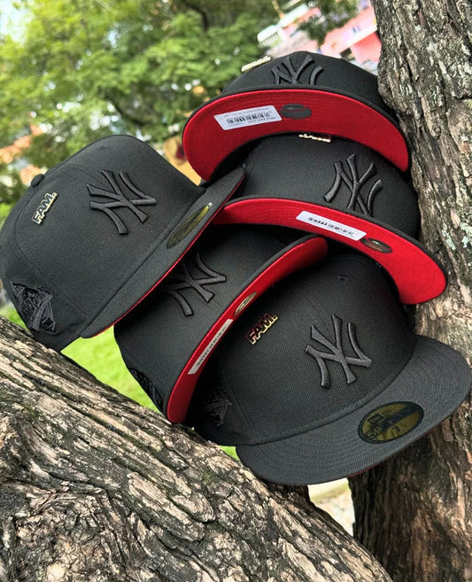 Black Red New York Yankees 1996 World Series Fitted Hat