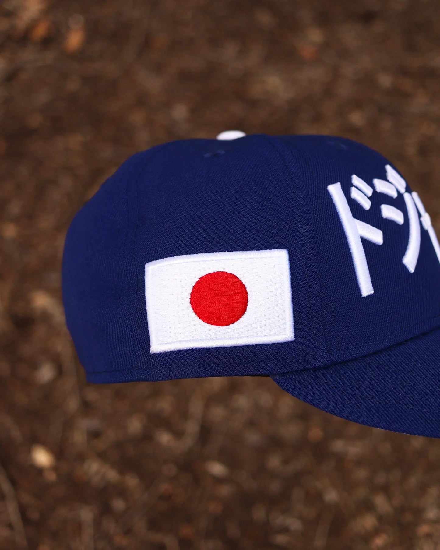 Blue Los Angeles LA Dodgers Kanji Japan Fitted Hat - view 3