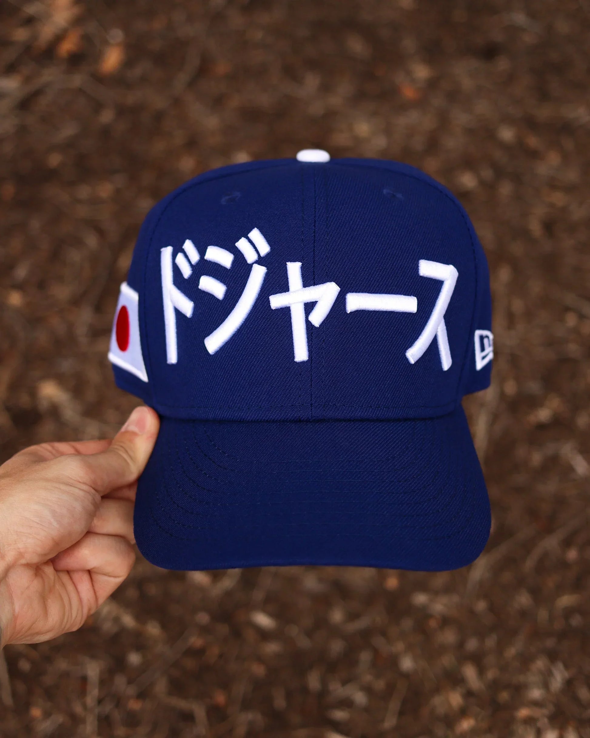Blue Los Angeles LA Dodgers Kanji Japan Fitted Hat - view 2