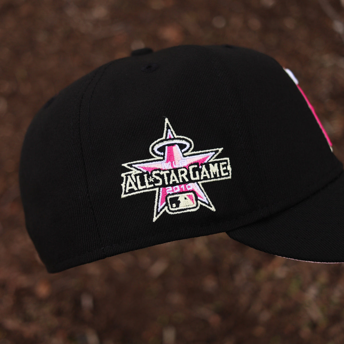 Black Pink Los Angeles Angels 2010 All Star Game Fitted Hat - view 3