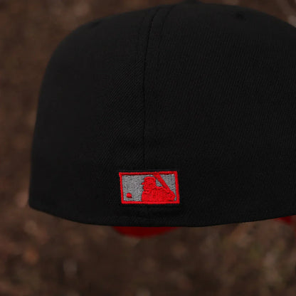 Black Gray Los Angeles Angels 50th Anniversary Fitted Hat - view 3