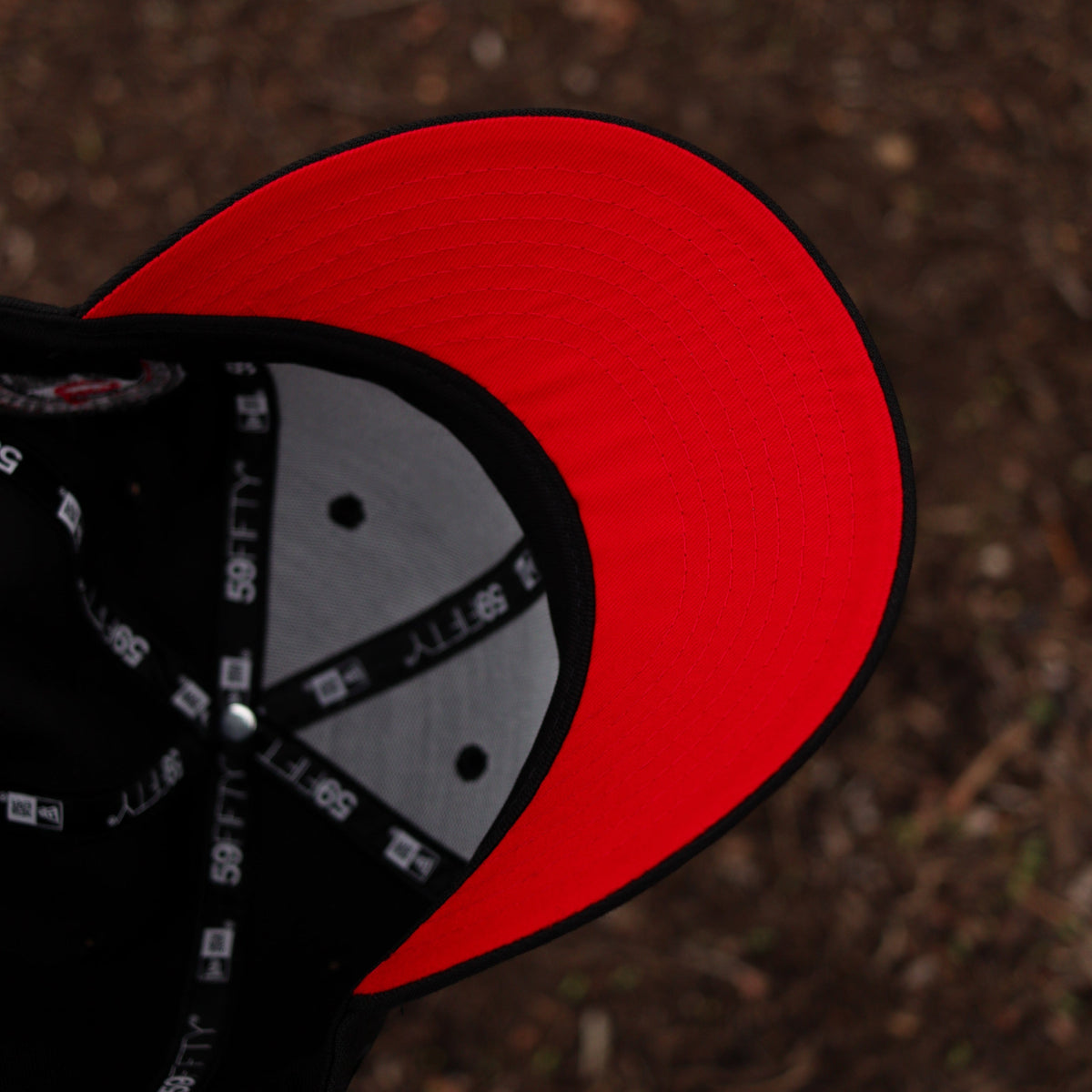 Black Gray Los Angeles Angels 50th Anniversary Fitted Hat - view 2