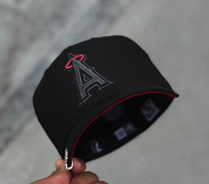 Black Gray Los Angeles Angels 50th Anniversary New Era Fitted Hat