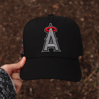 Black Gray Los Angeles Angels 50th Anniversary New Era Fitted Hat