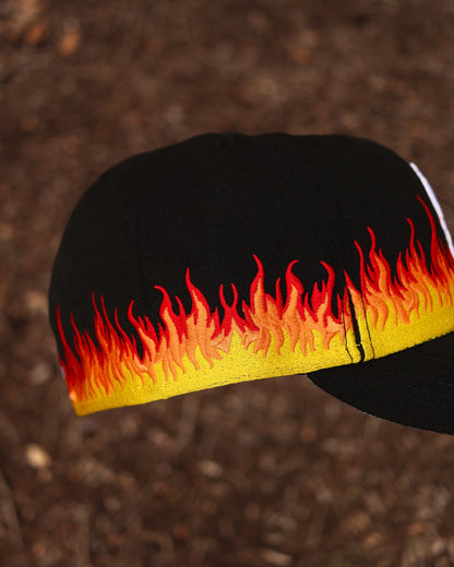 Black St Louis Cardinals Flames New Era Fitted Hat