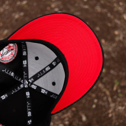 Black Red Toronto Blue Jays 40th Season New Era Hat