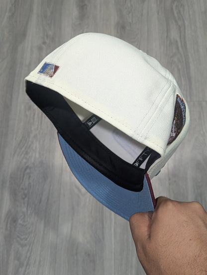 Chrome Red Arizona Diamondbacks Script 1998 World Series Fitted Hat - view 3
