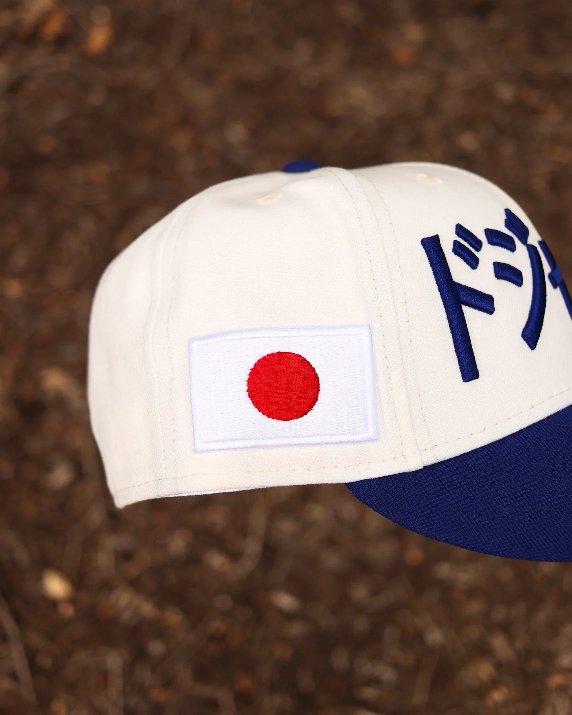 Chrome Blue Los Angeles LA Dodgers Kanji Japan Fitted Hat - view 3