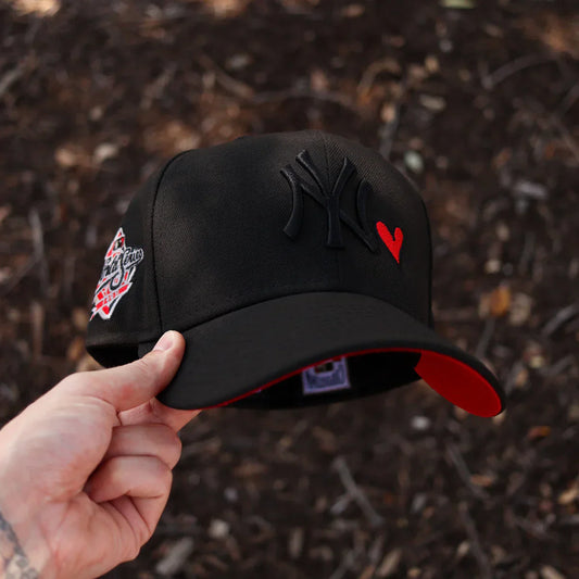 Black Red New York Yankees 1998 World Series Fitted Hat