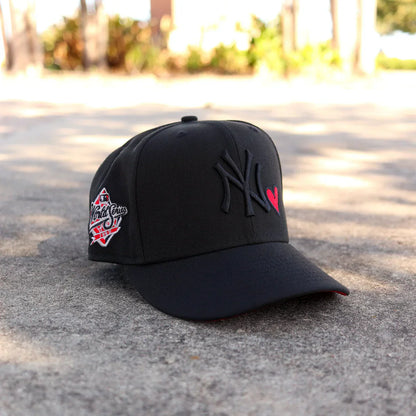 Black Red New York Yankees 1998 World Series Fitted Hat - view 10