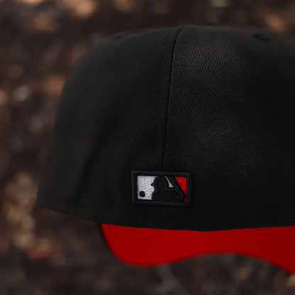 Black Red New York Yankees 1998 World Series Fitted Hat - view 12