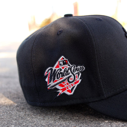 Black Red New York Yankees 1998 World Series Fitted Hat - view 5